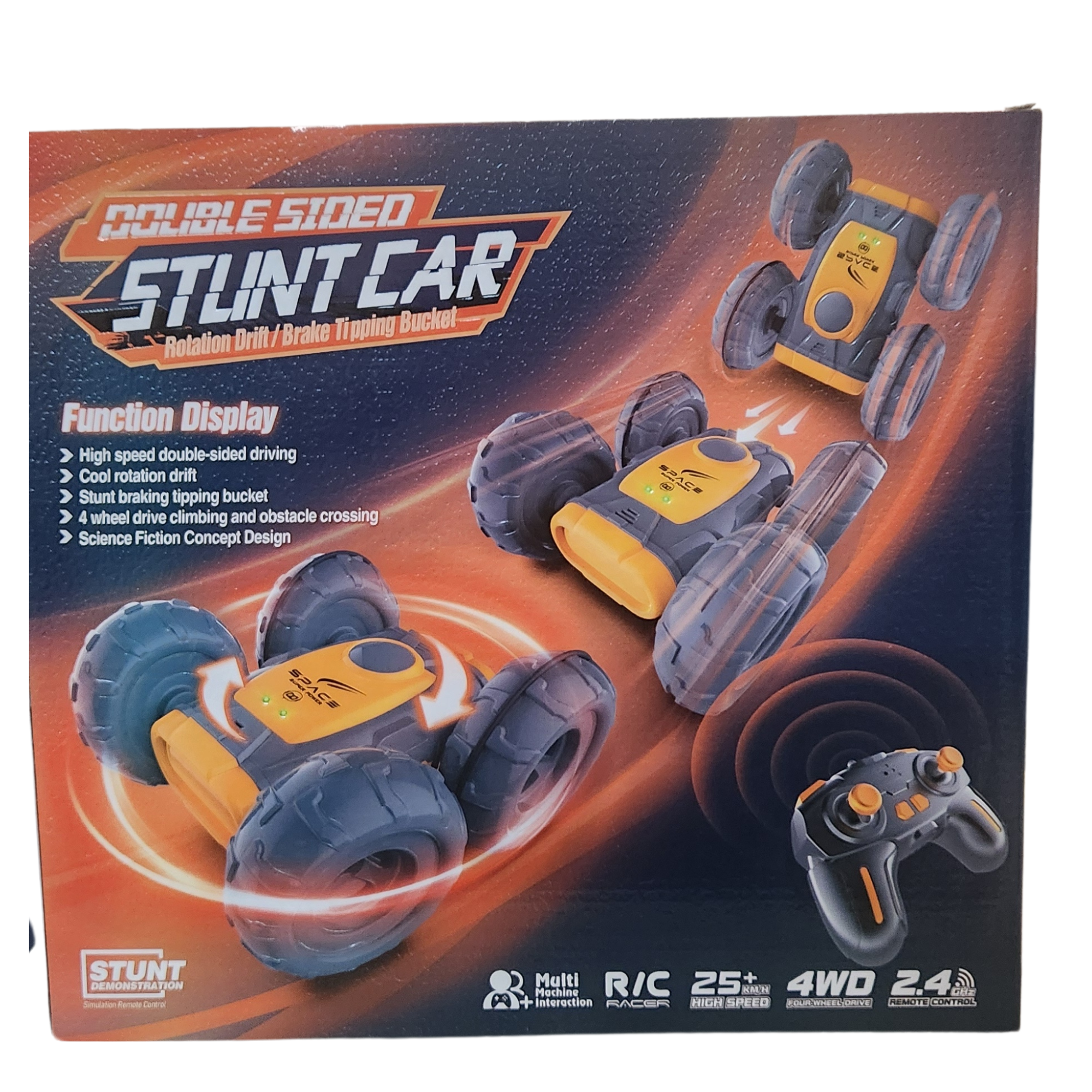 FirstJiggle™ 4WD RC Stunt Car with Lights & Sounds