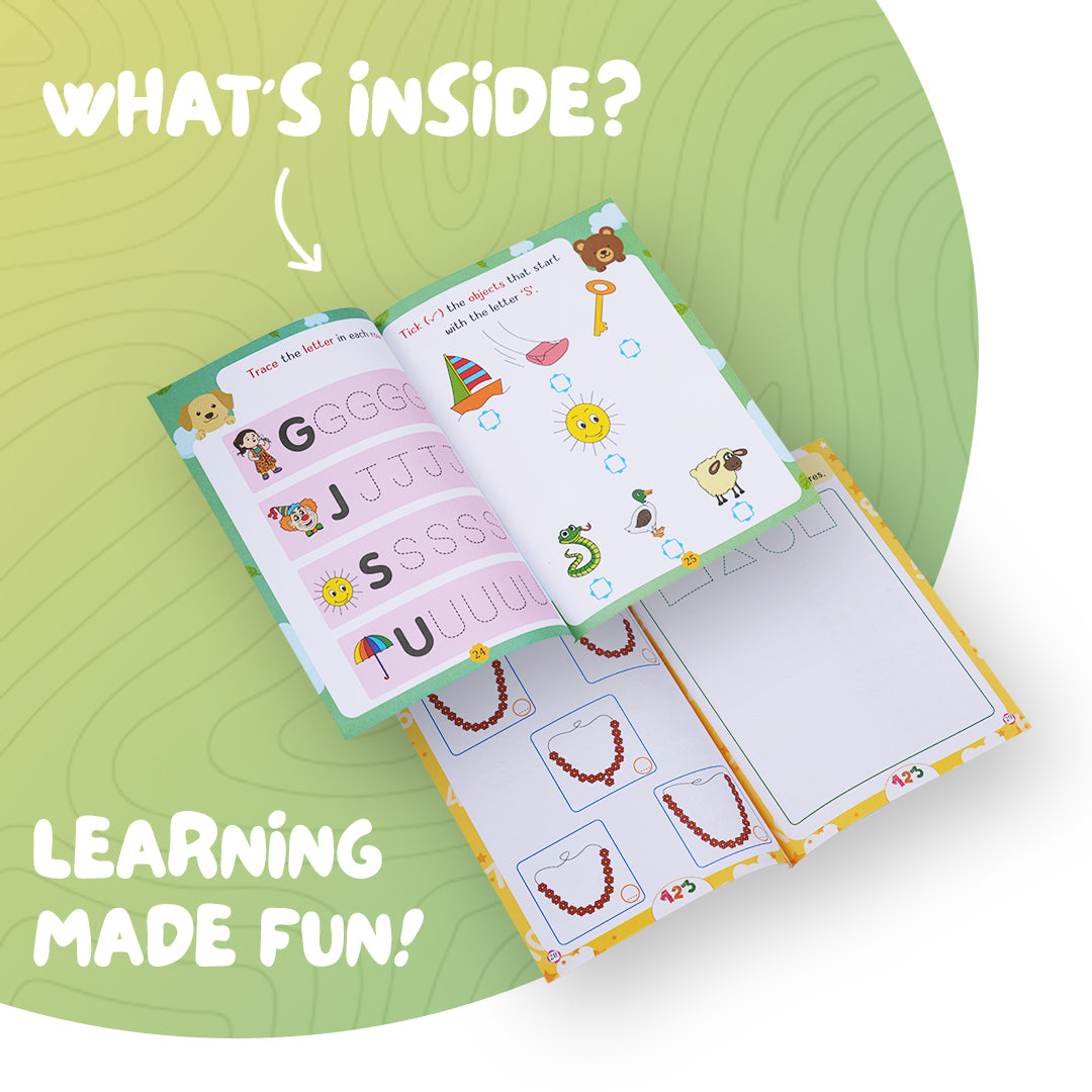 Early Learners: Smart Learning English & Math Activity Book Combo – Fun & Educational!