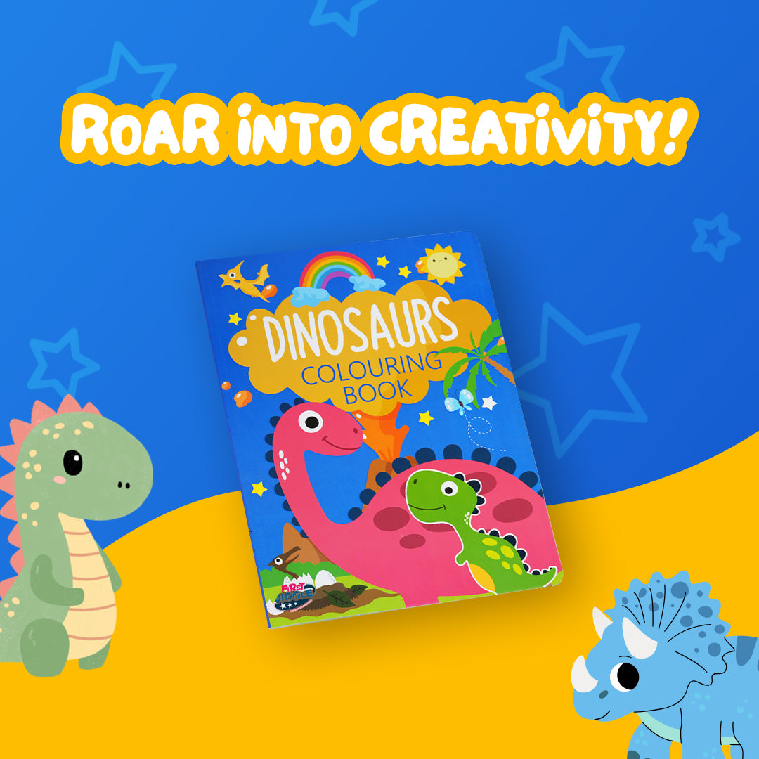 First Jiggle Dinosaurs Colouring Book – A Prehistoric Adventure for Kids!