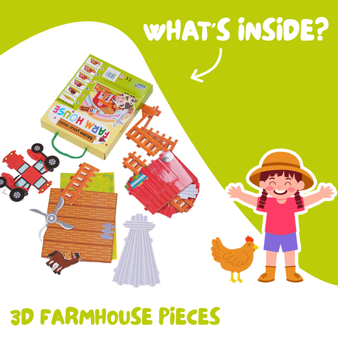 First Jiggle Make Your Own 3D Farm House Kit – Build, Create & Explore!