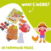 First Jiggle Make Your Own 3D Farm House Kit – Build, Create & Explore!