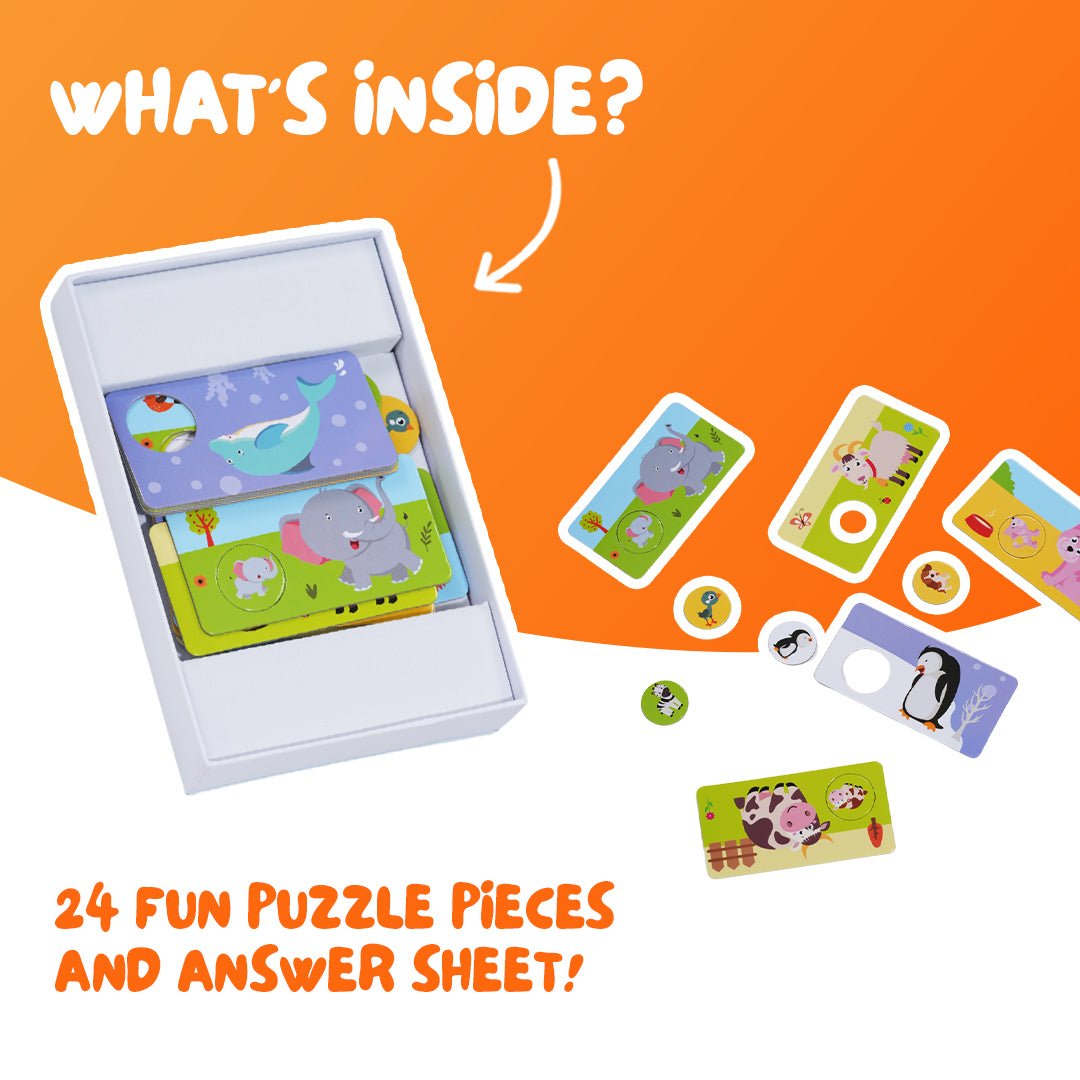 First Jiggle Moms & Babies Puzzle Box – Fun & Educational Animal Puzzle for Kids!