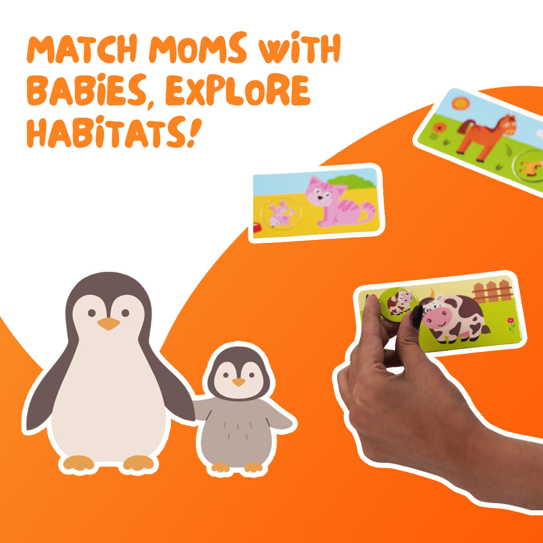 First Jiggle Moms & Babies Puzzle Box – Fun & Educational Animal Puzzle for Kids!