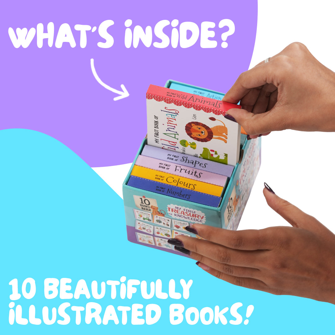 My First Treasury of Knowledge – A Fun & Educational Board Book Set!